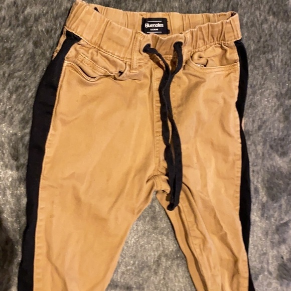 Bluenotes denim khaki black trim boys slim joggers pants Sz  XS - Picture 3 of 12